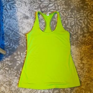 💥Lime green racer back workout top